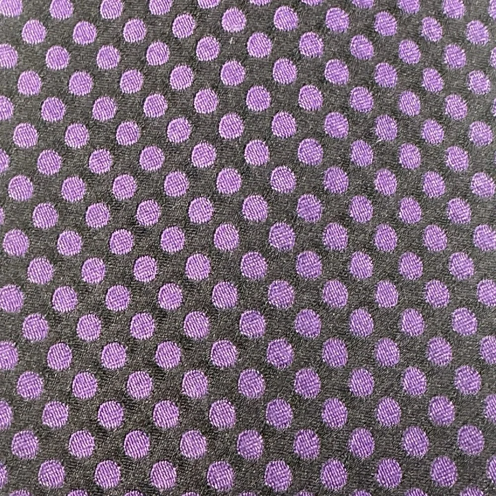 Polo Ralph Lauren Black Purple Polka Dot Silk Necktie Tie USA 56x4